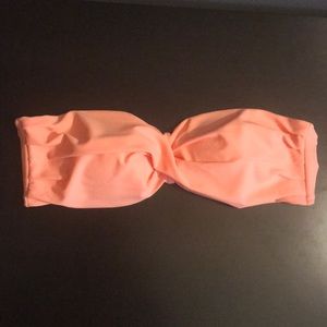Orange Bandeau Bikini Top